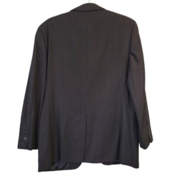 346 Brooks Brothers Wool Blend Pin Striped Blazer Jacket Black - Picture 2 of 7